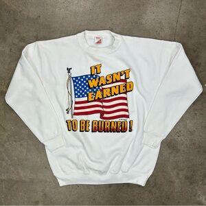 Vintage Patriotic American Flag Wilson Sweatshirt